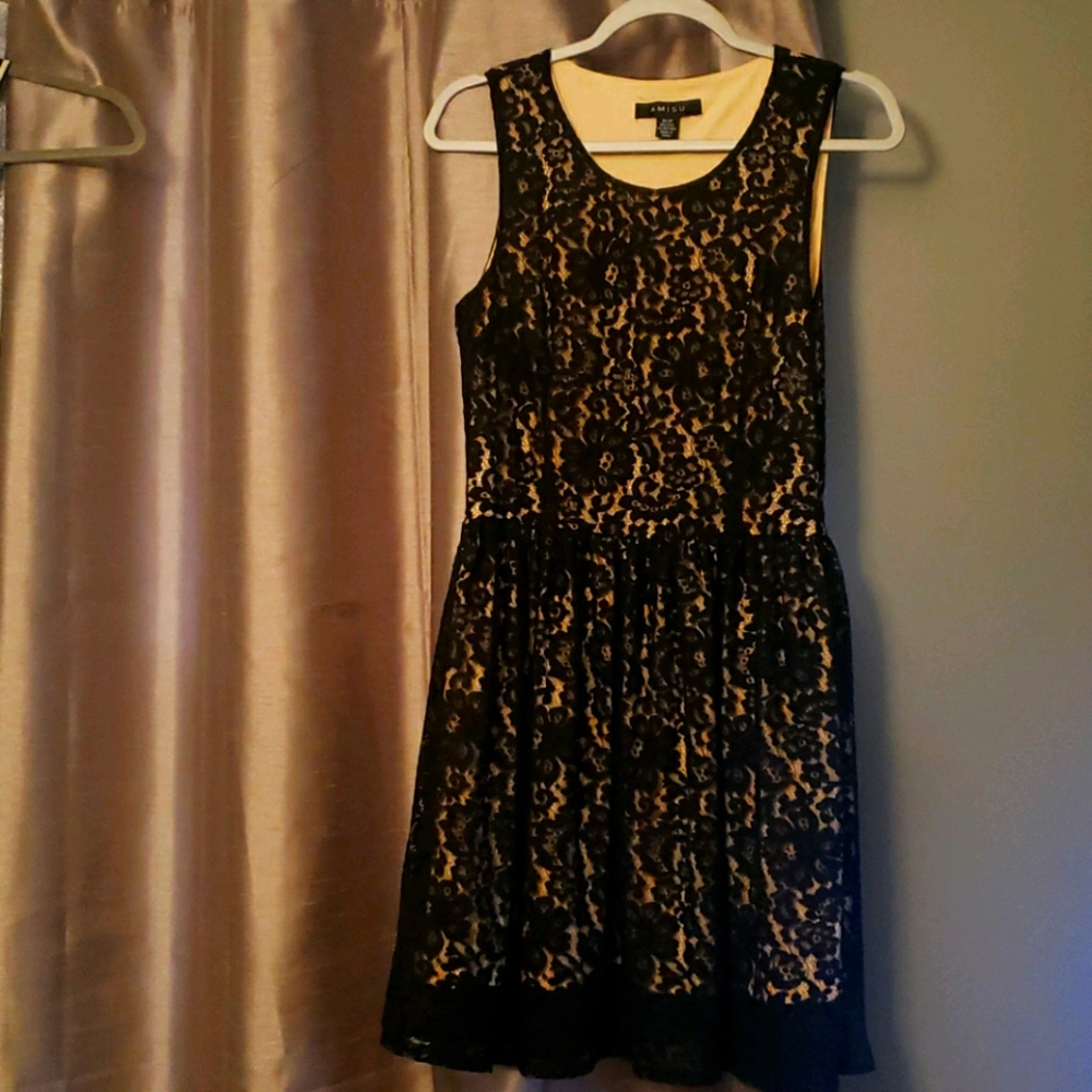 Black lace dress